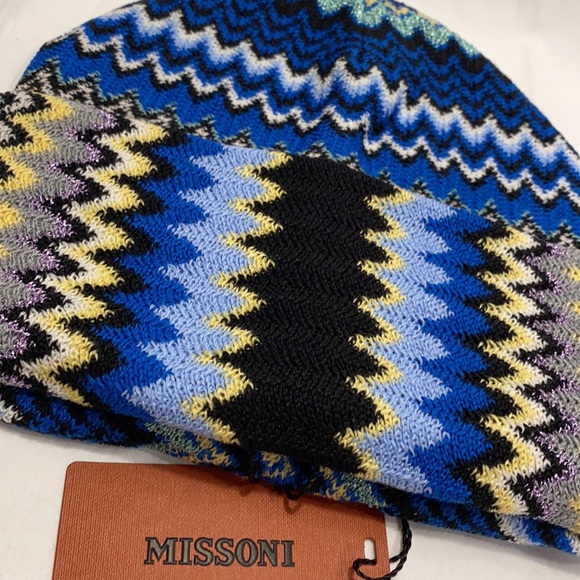MISSONI Chevron Wool Blend Beanie & Scarf Set (2 Piece Set) - Picture 9 of 17